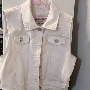 Justice Sequined Vest Size 16/18